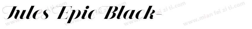 Jules Epic Black字体转换